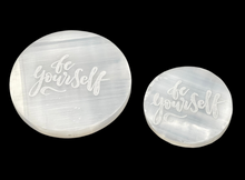 Load image into Gallery viewer, Selenite Etched Charging Plate- Be Yourself