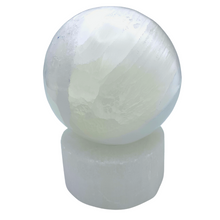 Load image into Gallery viewer, Selenite sphere and stand