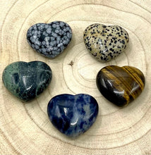 Load image into Gallery viewer, crystal hearts on wood