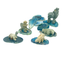 Load image into Gallery viewer, Blue Agate Slices with Dolomite Animals
