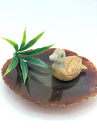 Dolomite Duck on agate 