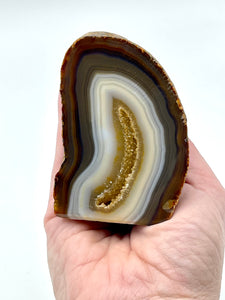 agate geode in hand