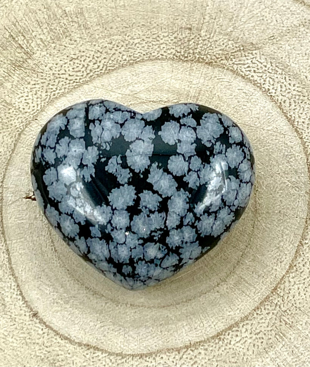 snowflake obsidian heart
