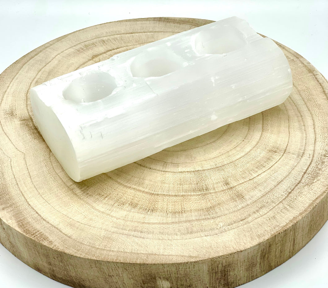 Selenite Tealight Candle Holder