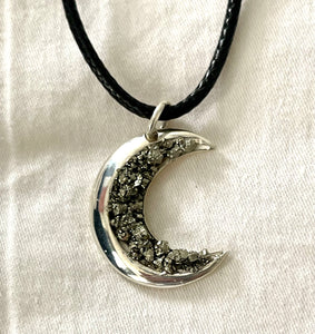 Pyrite Chip Sterling Silver Pendant