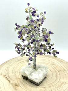 amethyst and adventurine tree with crystal base