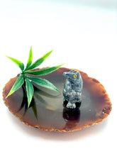 Load image into Gallery viewer, Dolomite penguin on agate with tree
