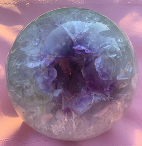 Front open amethyst geode