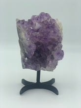 Load image into Gallery viewer, Amethyst on black metal stand
