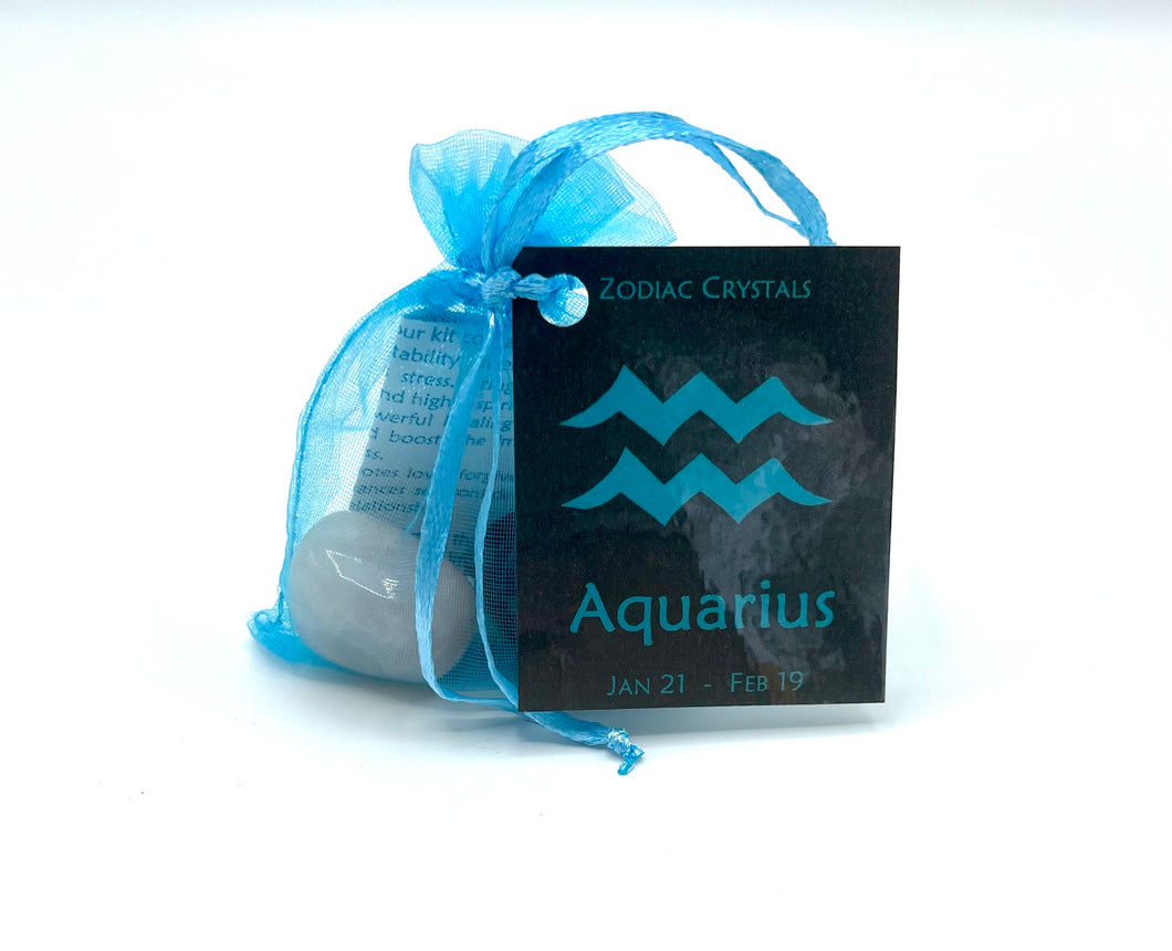aquarius crystals in pouch